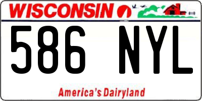 WI license plate 586NYL