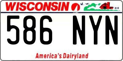 WI license plate 586NYN