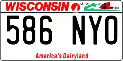 WI license plate 586NYO