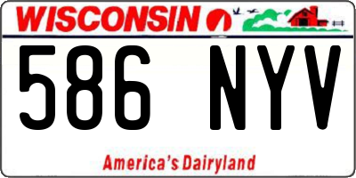 WI license plate 586NYV