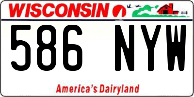 WI license plate 586NYW
