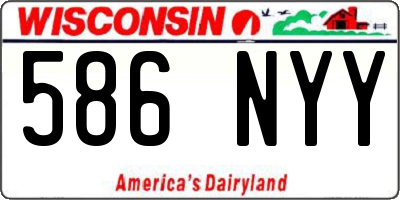 WI license plate 586NYY