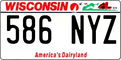 WI license plate 586NYZ