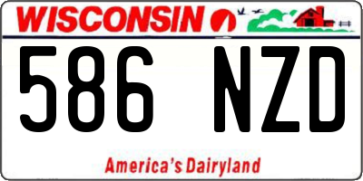 WI license plate 586NZD