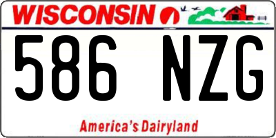 WI license plate 586NZG