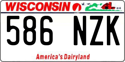 WI license plate 586NZK