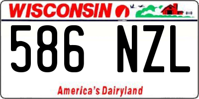 WI license plate 586NZL