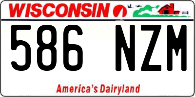 WI license plate 586NZM