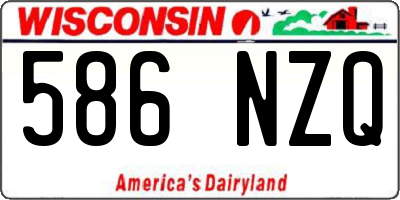 WI license plate 586NZQ