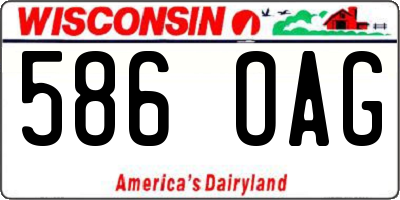 WI license plate 586OAG