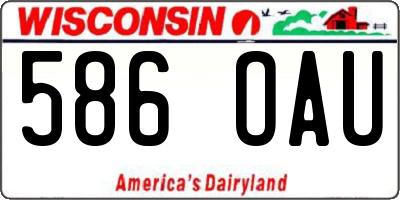 WI license plate 586OAU