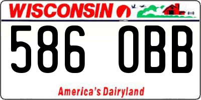 WI license plate 586OBB