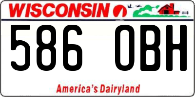 WI license plate 586OBH