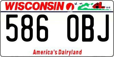 WI license plate 586OBJ