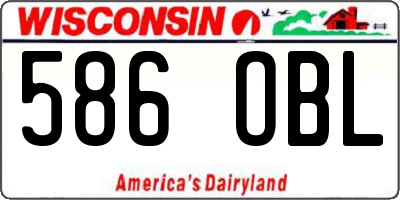 WI license plate 586OBL