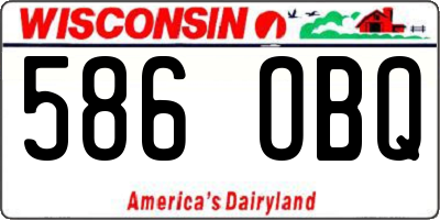 WI license plate 586OBQ