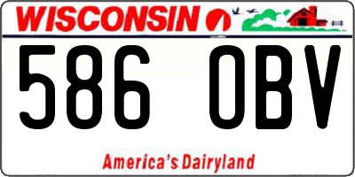 WI license plate 586OBV