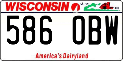 WI license plate 586OBW