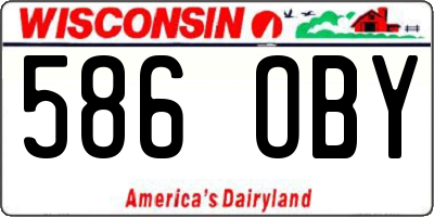 WI license plate 586OBY