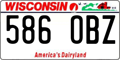 WI license plate 586OBZ
