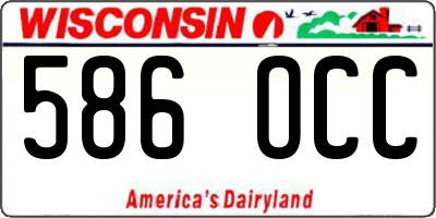 WI license plate 586OCC