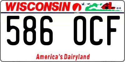 WI license plate 586OCF