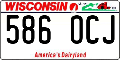 WI license plate 586OCJ