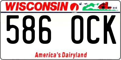WI license plate 586OCK