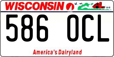 WI license plate 586OCL