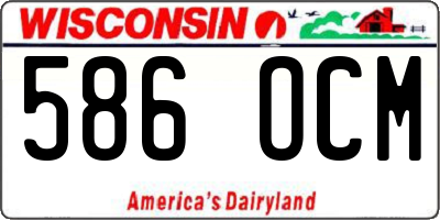 WI license plate 586OCM
