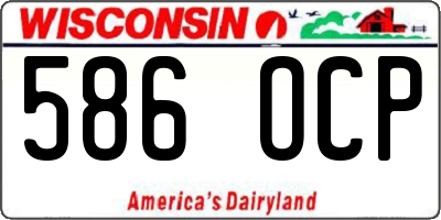 WI license plate 586OCP