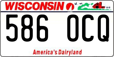 WI license plate 586OCQ