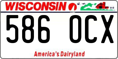 WI license plate 586OCX
