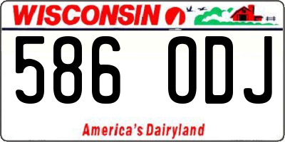 WI license plate 586ODJ