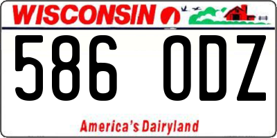 WI license plate 586ODZ