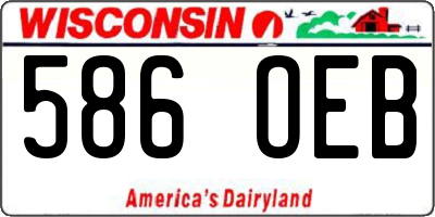 WI license plate 586OEB