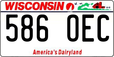 WI license plate 586OEC