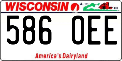 WI license plate 586OEE