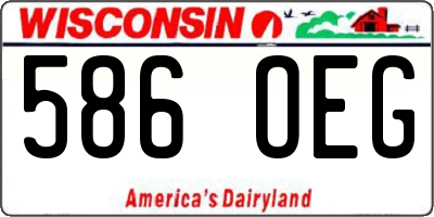 WI license plate 586OEG