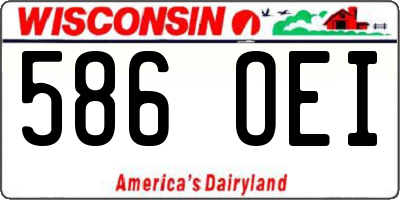 WI license plate 586OEI
