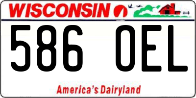 WI license plate 586OEL