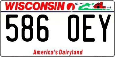 WI license plate 586OEY