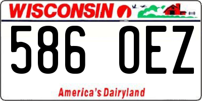 WI license plate 586OEZ