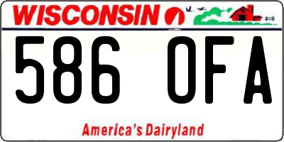 WI license plate 586OFA