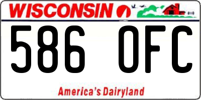 WI license plate 586OFC