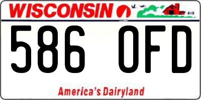 WI license plate 586OFD