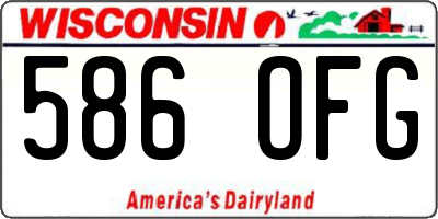 WI license plate 586OFG