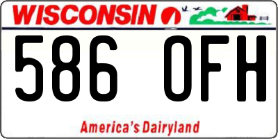 WI license plate 586OFH