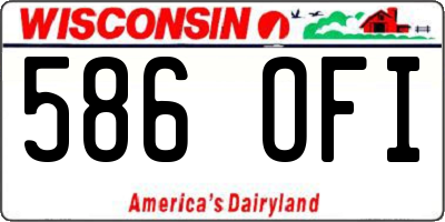 WI license plate 586OFI