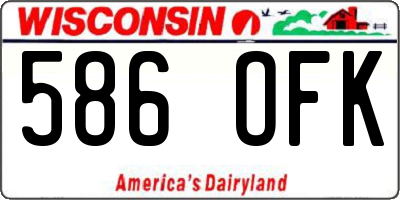 WI license plate 586OFK